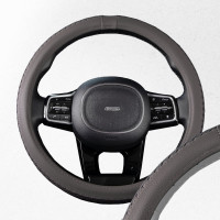 Оплетка SKYWAY Real-8 М, серая, экокожа S01108014