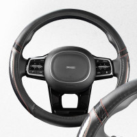 Оплетка SKYWAY Carbon-1 M, черно/серая, экокожа S01102432