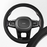 Оплетка SKYWAY Top-9 M, черная, экокожа S01102441