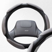 Оплетка SKYWAY Sponge air 6 подушечек, L, черно-серая, замша S01101069