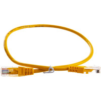 Патч-корд TWT RJ45-RJ45, 4 пары, UTP, категория 5е, 0.5 м, желтый, 45-45-0.5-YL