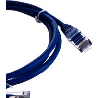 Патч-корд TWT RJ45-RJ45, 4 пары, UTP, категория 5е, 1.5 м, синий, 45-45-1.5-BL