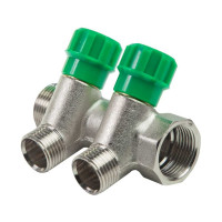 Коллектор KROMWELL с регулируемыми вентилями и переходами на резьбу, 2 выхода EU.ST3078125 2x34x12_k