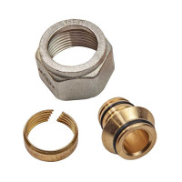 Соединитель обжимной коллекторный KROMWELL EUROS для металлополимерной трубы O20x2 EU.ST3287040 20x2x34_k