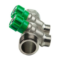 Коллектор KROMWELL с регулируемыми вентилями и переходами на резьбу, 2 выхода EU.ST3078275 2x1x12_k