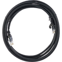 Патч-корд LANMASTER RJ45-RJ45, 4 пары, UTP, категория 5е, 0.3 м, черный, LSZH, LAN-PC45/U5E-3.0-BK LAN-PC45/U5E-0.3-BK