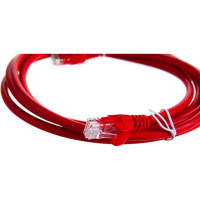 Патч-корд LANMASTER RJ45-RJ45, 4 пары, UTP, категория 6, 2 м, красный, LSZH, LAN-PC45/U6-2.0-RD