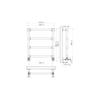 Полотенцесушитель IRSAP Serenade для ГВС 596/546 CL.50 B01, chrome SGS054B50IR01NNN01