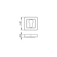 Накладка под цилиндр PUNTO ET QR GR/CP-23 графит/хром 34761