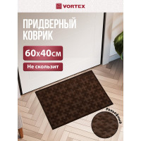 Рельефный коврик VORTEX Greek, 40х60 см, коричневый 20103