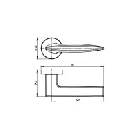 Раздельная ручка ARMADILLO SQUID URB9 ОВ-13 античная бронза 34531