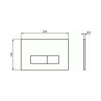 Механическая панель смыва Ideal Standard M2, двойной смыв R0121AA