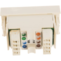 Вставка TWT RJ-45 UTP Cat.5E, 22.5x45 мм угловая, с маркировкой, белая SIP-RJ45/A-WH