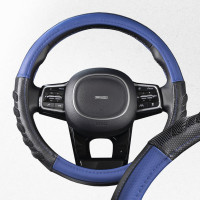 Оплетка SKYWAY Racer-1 M, черно-синяя, экокожа S01102415