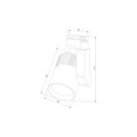 Трековый потолочный светодиодный светильник Elektrostandard LTB36 Accord Черный 20W 4200K a043917