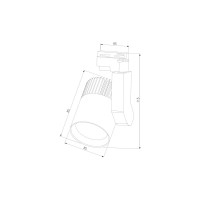 Трековый потолочный светодиодный светильник Elektrostandard Accord Черный 30W 4200K a043918