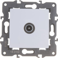 Розетка TV ЭРА 14310201 проходная, IP20, Elegance, белый Б0034296