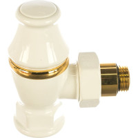 Угловой запорный клапан для радиатора SR Rubinetterie Liberty 1/2х3/4, цвет белый 0323-2000V00A