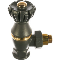 Угловой клапан для радиатора SR Rubinetterie Liberty 1/2х3/4, цвет антрацит 0325-2000V00P