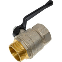 Кран шаровой латунный LD Pride, вн./нар.резьба, ручка-рычаг, 1 1/2" 47.40.B-Н.Р LD 47.122.2.40.M02