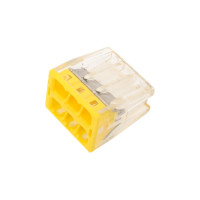 Компактная клемма СМК ЭРА NO-224-44 с пастой серии 246, 6 отверстий, 0,5-2.5 мм2 Б0043962