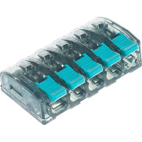 Компактная клемма с рычагом ЭРА NO22448 серии 415, 5 отверстий, 0,5-4 мм2 Б0043966