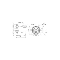 Раздельная ручка Fuaro OPERA RM AB/GP-7 27697