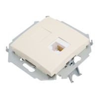 Компьютерная розетка Simon RJ45 кат.5e AMP, слоновая кость 1591551-031