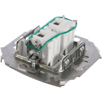 Компьютерная двойная розетка Simon RJ45 кат.5e AMP, алюминий 1591552-033