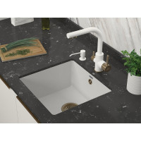 Смеситель для кухни Paulmark ESSEN белый матовый-бронза Es213011-431BR