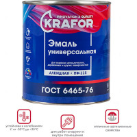 Универсальная эмаль Krafor ПФ-115 бежевая 2.7 кг 6 25966