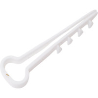 Дюбель-хомут для плоского кабеля EKF PROxima SQ 10 мм белый 50 шт. plc-cd-5x10w