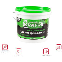 Фасадная краска Krafor в/д особопрочная 6.5 кг 26951