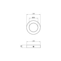 Декоративное кольцо DOORLOCK пара OLV-15 полированная латунь, с внутренней резьбой 73595
