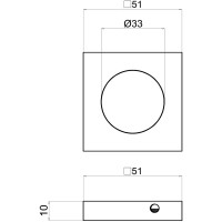 Квадратная накладка DOORLOCK SY пара SCB матированный хром 73592