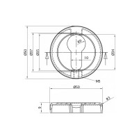 Розетка DOORLOCK DL M03 PZ OC полированный хром 73533