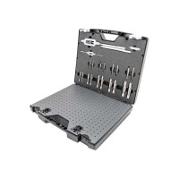 Набор ручных метчиков и плашек NORGAU UNF 1/4-1", 37 предметов HSS 013904650