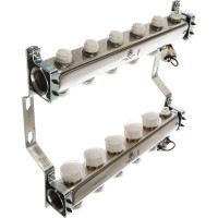 Коллекторный блок Gekon для теплого пола и радиаторного отопления 1x3/4EU отв.-5, GK 73105