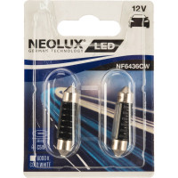 Автолампа NEOLUX C5W SV8.5-8 36мм LED COLD WHITE 6000К блистер, 2шт 12V 1 NF6436CW-02B