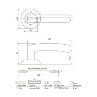 Дверные ручки Code Deco H-14093-A-GRF 27197