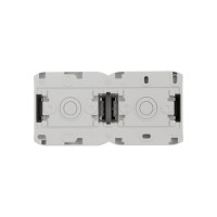 Выключатель+розетка Legrand 2К+З шторки IP44 серый 782348