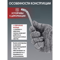 Набор ключей Rockforce торкс Г-образных T10-T50 9 предметов на пластиковом дрежателе RF-5098(5803)