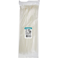 Хомуты-стяжки СИБИН ХС-Б белые, 7.6х400 мм, 100 шт, нейлоновые, 3786-76-400