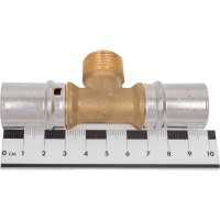 Тройник-переходник с наружной резьбой STOUT 20х1/2х20 прессовой SFP-0008-201220 RG008S9C24RVPM