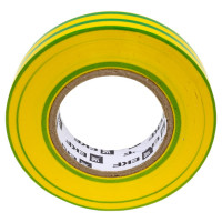 Изолента EKF класс В общ. примен. 0,13х15мм 20м. желто-зеленая plc-iz-b-yg