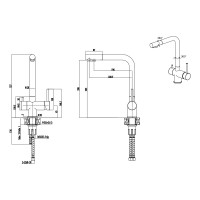 Смеситель для кухни Paulmark SKALEN, белый матовый,  Sk213020-WH