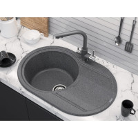 Смеситель для кухни Paulmark ESSEN, серый металлик,  Es213011-GRM