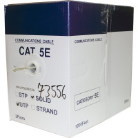 Кабель NEWMAX UTP CCA витая пара , 2 пары, категория 5e, PVC, серый, 305м в катушке, NM-UTP5E2PR-CCA