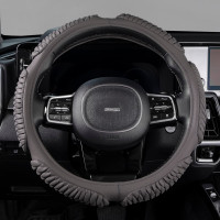 Оплетка SKYWAY Sponge ribby 6 подушечек, M, серая, экокожа S01102222