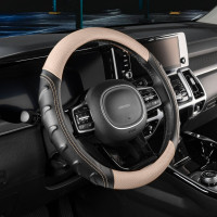 Оплетк SKYWAY Carbon-2 M, черно/бежевая, экокожа S01102427